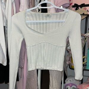 White aritzia long sleeve top
